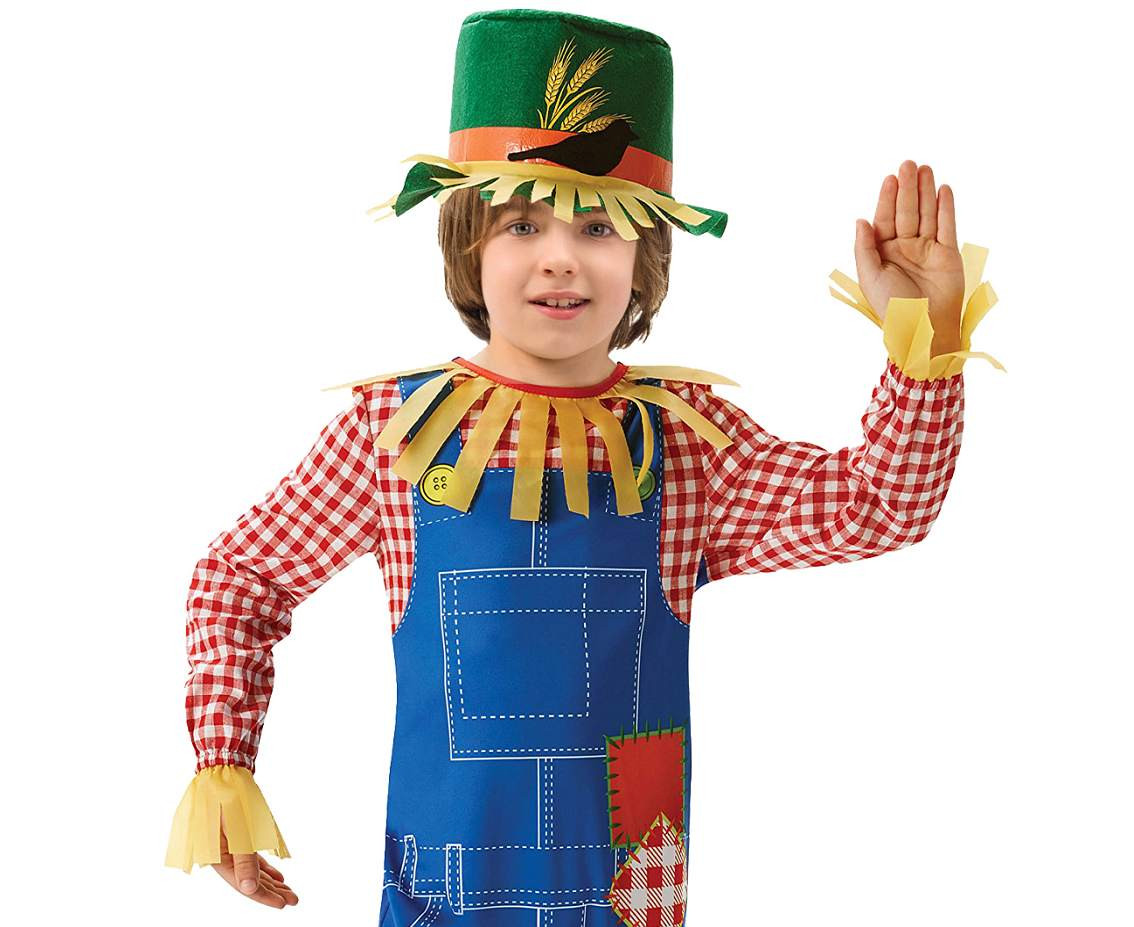 Role play-set for kids Scarecrow (hat, overalls) size 110/120 cm