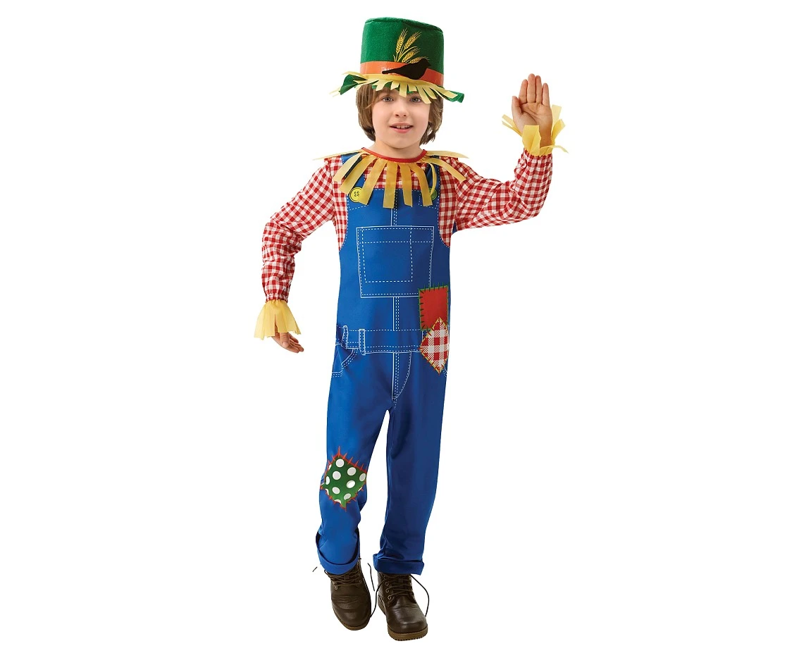 Role play-set for kids Scarecrow (hat, overalls) size 110/120 cm