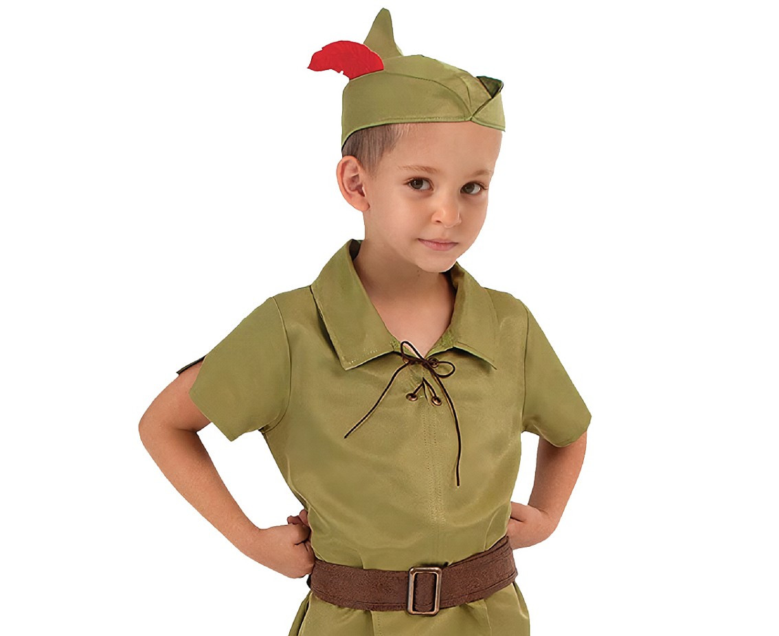 Role play-set for kids Forest hero (hat, belt, shirt, pants) size 110/120 cm