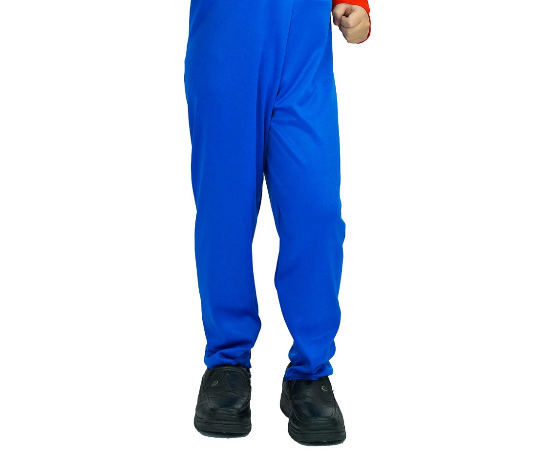 Role play-set for kids Red plumber (hat, overalls) size 130/140 cm