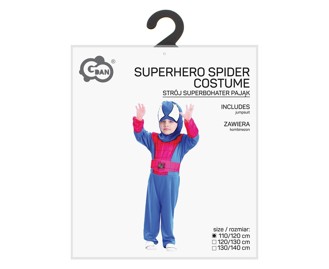 Costume for kids Superhero Spider (jumpsuit) size 110/120 cm
