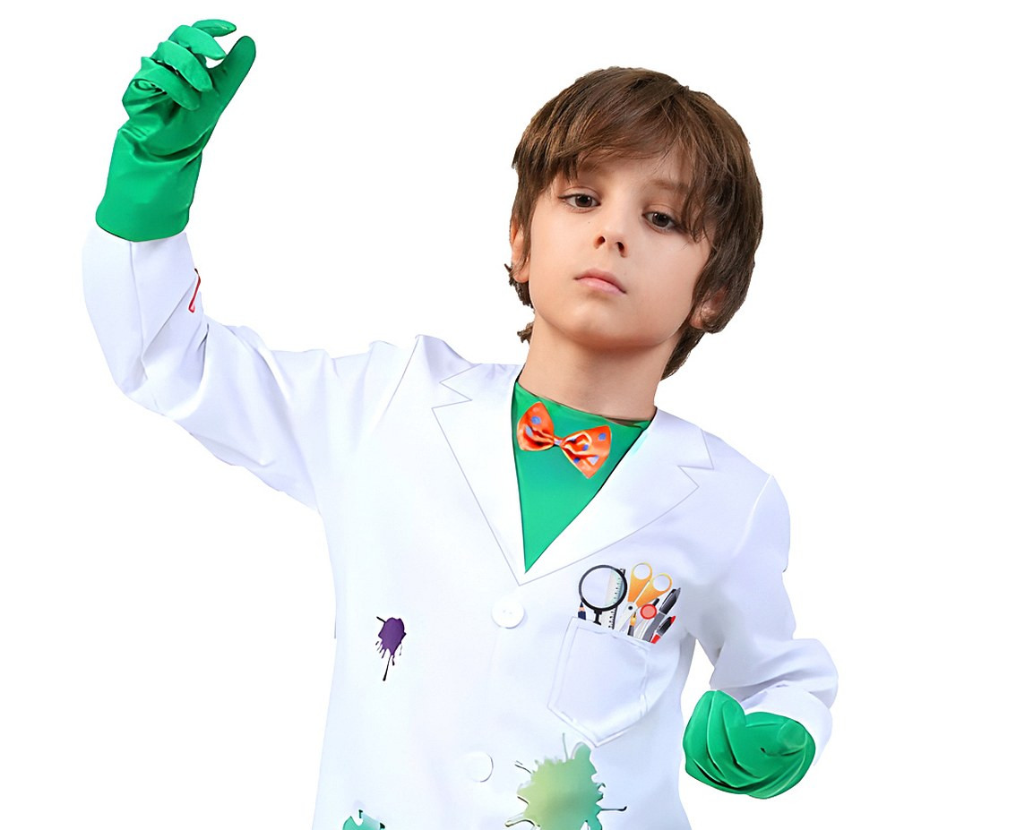 Costume for kids Mad scientist (coat) size 130/140 cm