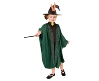 Role play-set for kids Green Sorceress (hat, tunic) size 130/140 cm