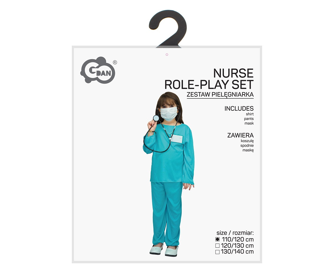 Role play-set for kids Nurse (shirt, pants, mask) size 110/120 cm