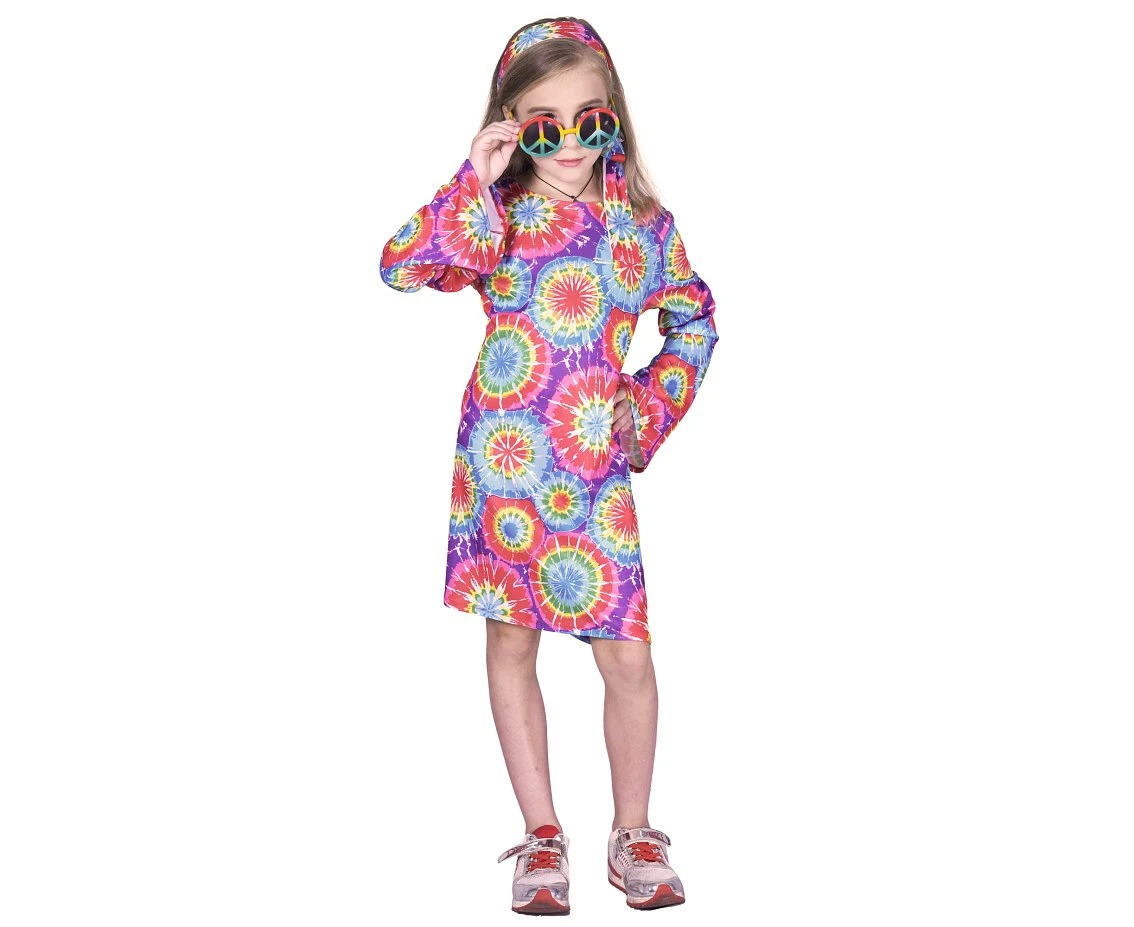 Role play-set for kids Hippie (headband, dress) size 130/140 cm