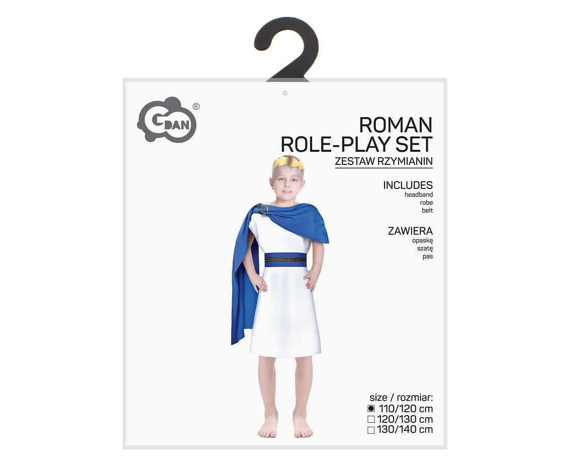 Role play-set for kids Roman (headband, robe, belt) size 110/120 cm