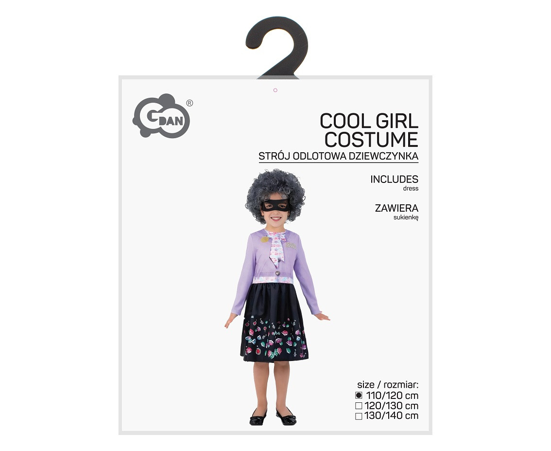 Costume for kids Cool Girl (dress) size 110/120 cm