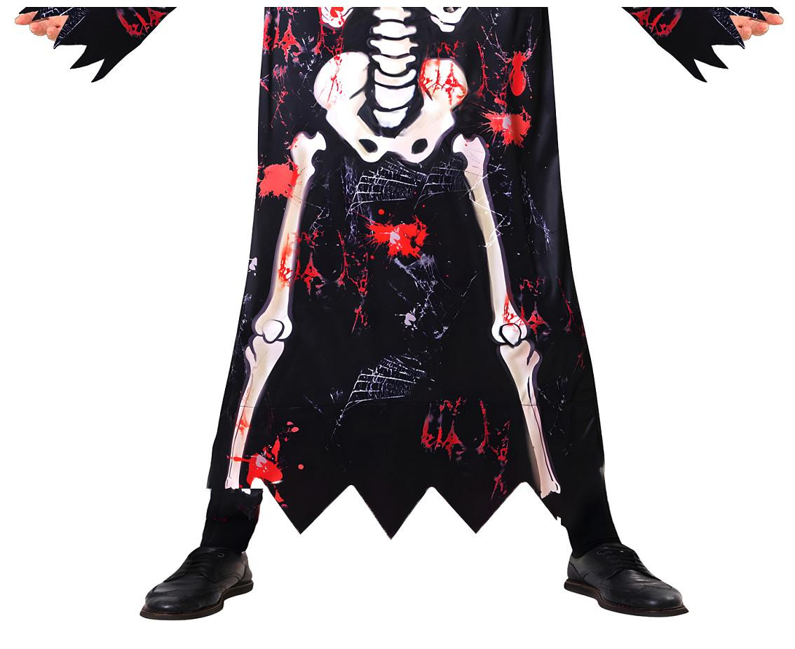 Role play-set for kids Spooky Bonehead (robe, hood) size 110/120 cm