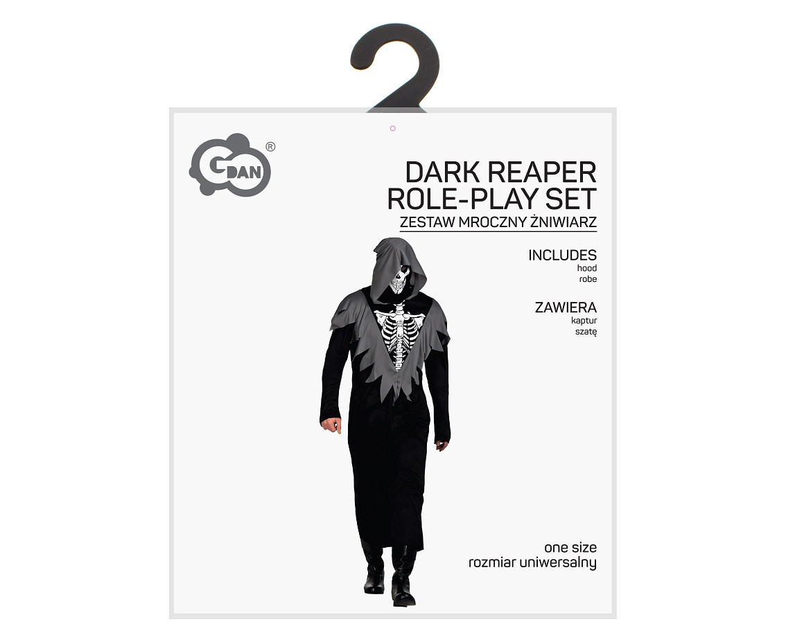 Role play-set for adult Dark Reaper (hood, robe) one size