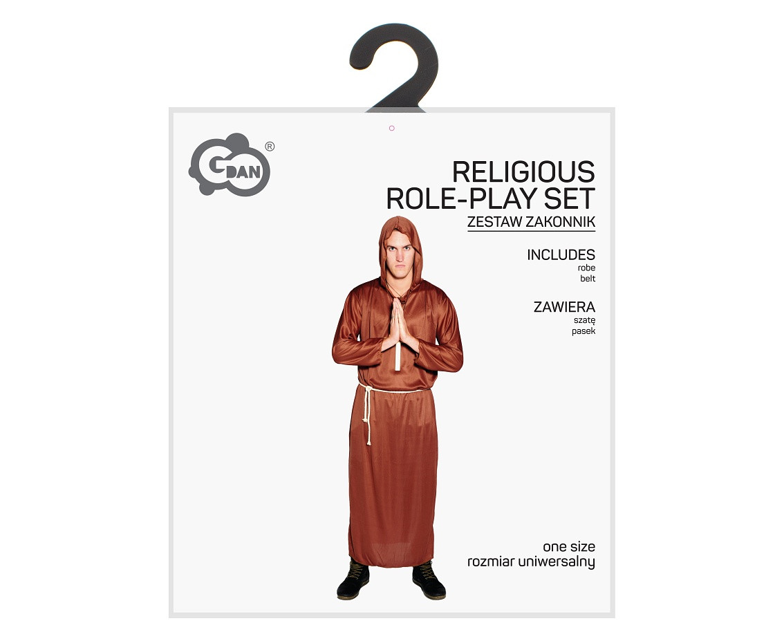 Role play-set for adult Religious (robe, belt) one size