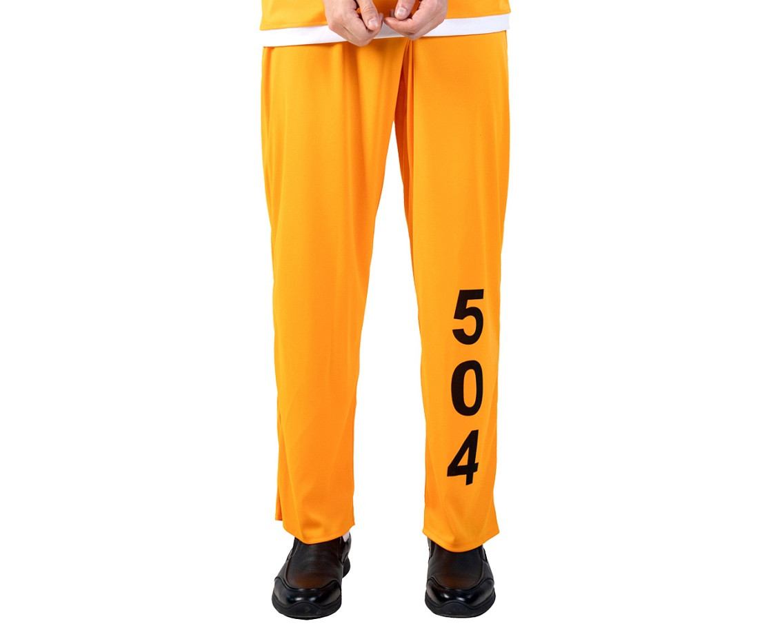Role play-set for adult Orange prisoner (top, pants) one size