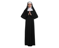 Role play-set for adult Nun (headdress, dress) one size