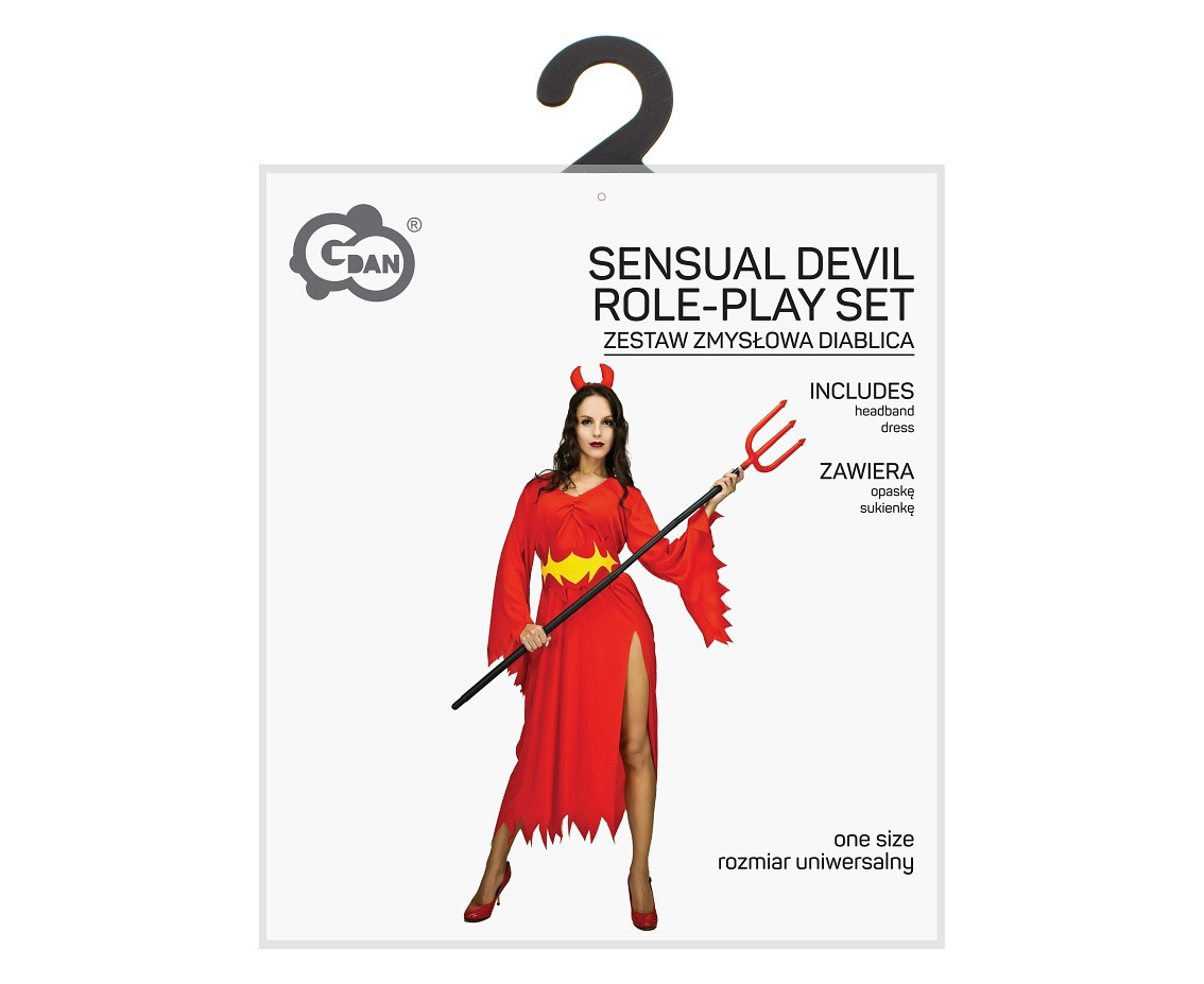 Role play-set for adult Sensual Devil (headband, dress) one size
