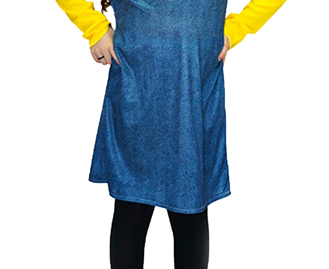 Role play-set for kids Yellow girl (headband, dress, glasses) size 110/120 cm