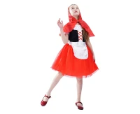 Role play-set for kids Girl in red hood (dress, cape with hood) size 110/120 cm