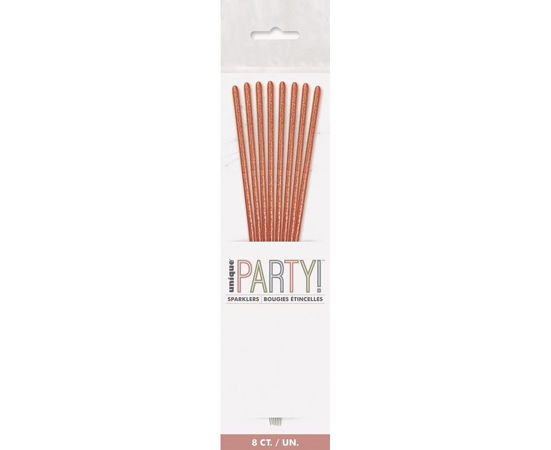 Sparklers, rose gold, 18 cm/ 8 pcs.