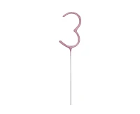 Sparklers, number 3, pink