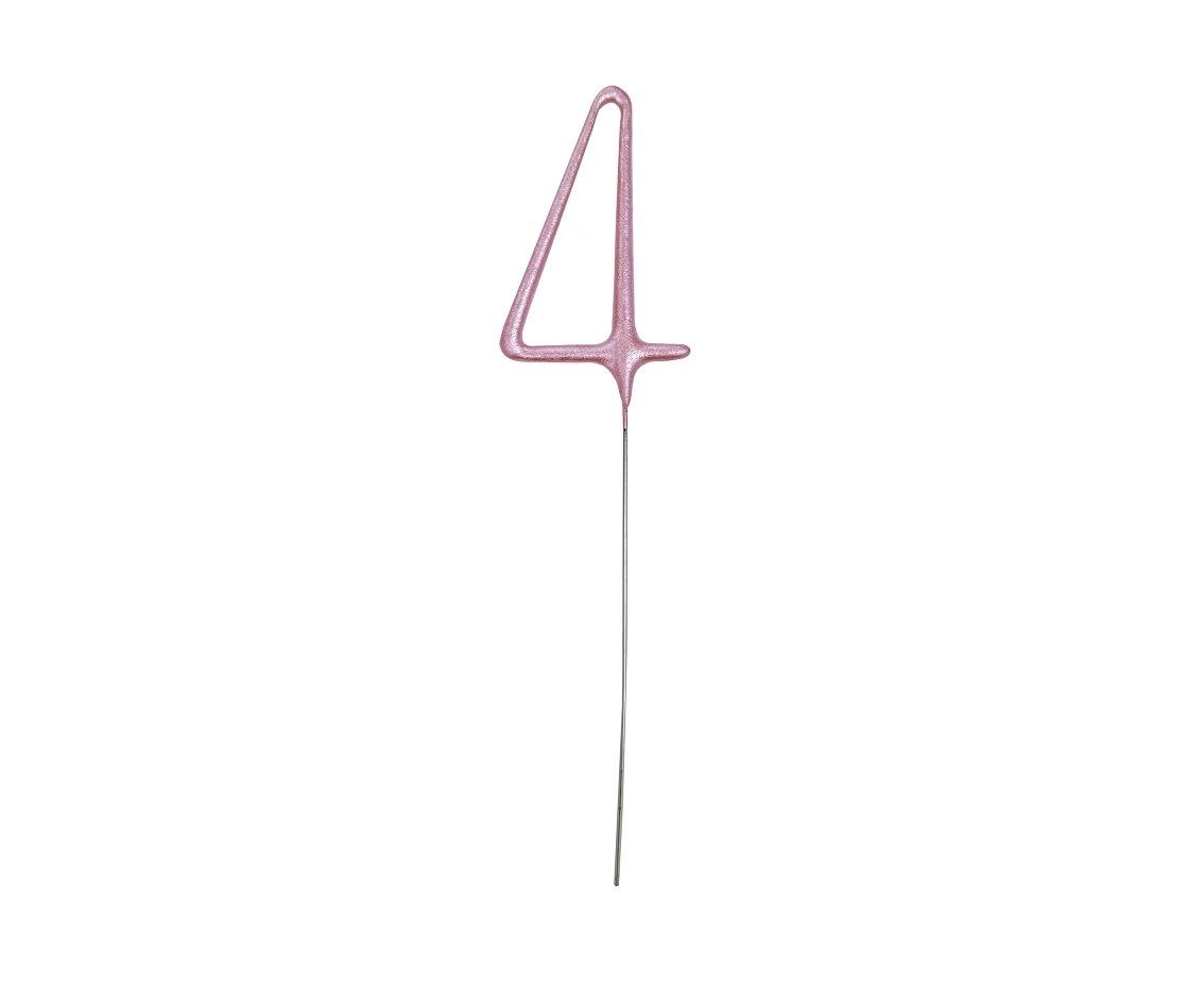 Sparklers, pink number 4