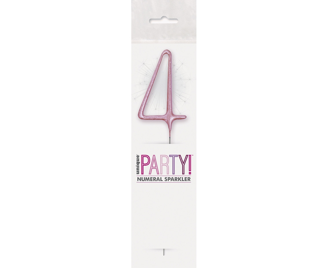 Sparklers, pink number 4