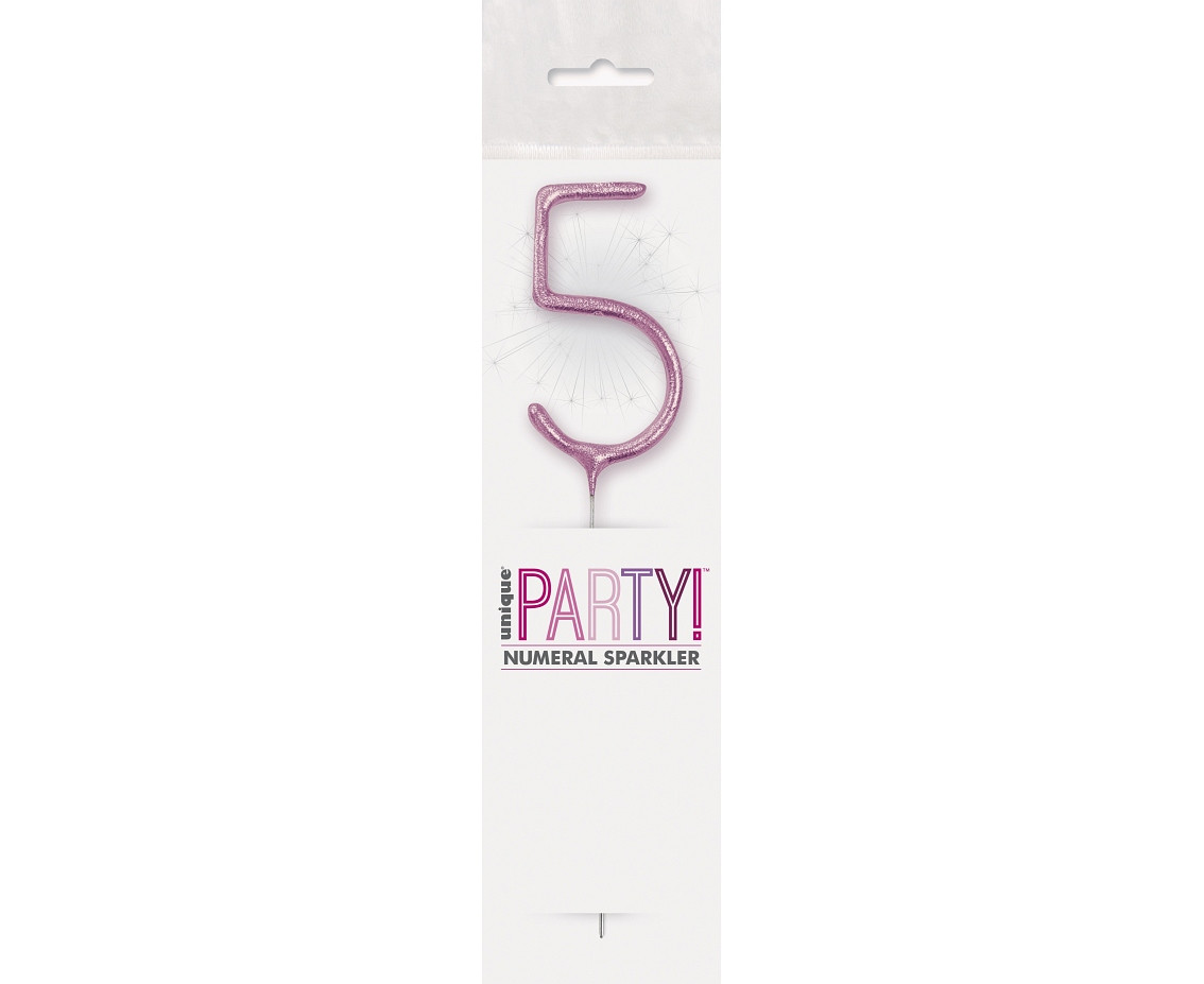 Sparklers, pink number 5