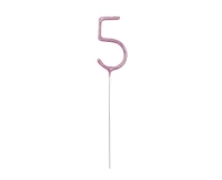 Sparklers, pink number 5
