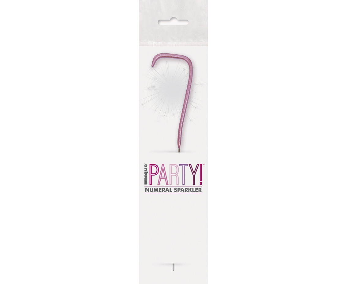 Sparklers, pink number 7