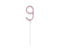 Sparklers, pink number 9