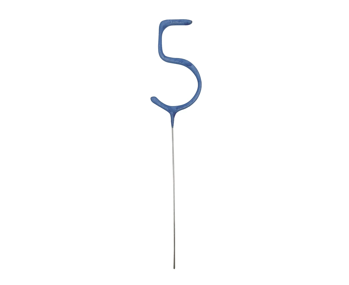 Sparklers, number 5, blue