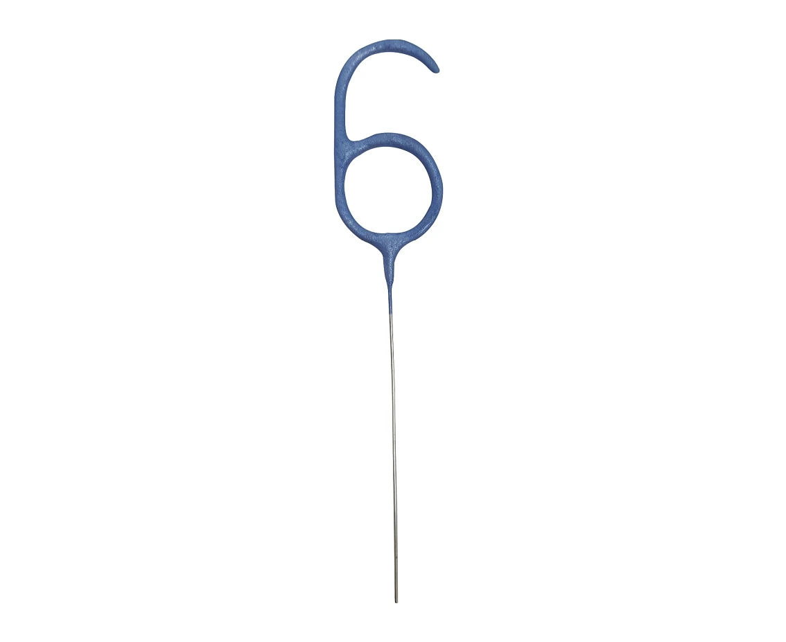 Sparklers, number 6 blue