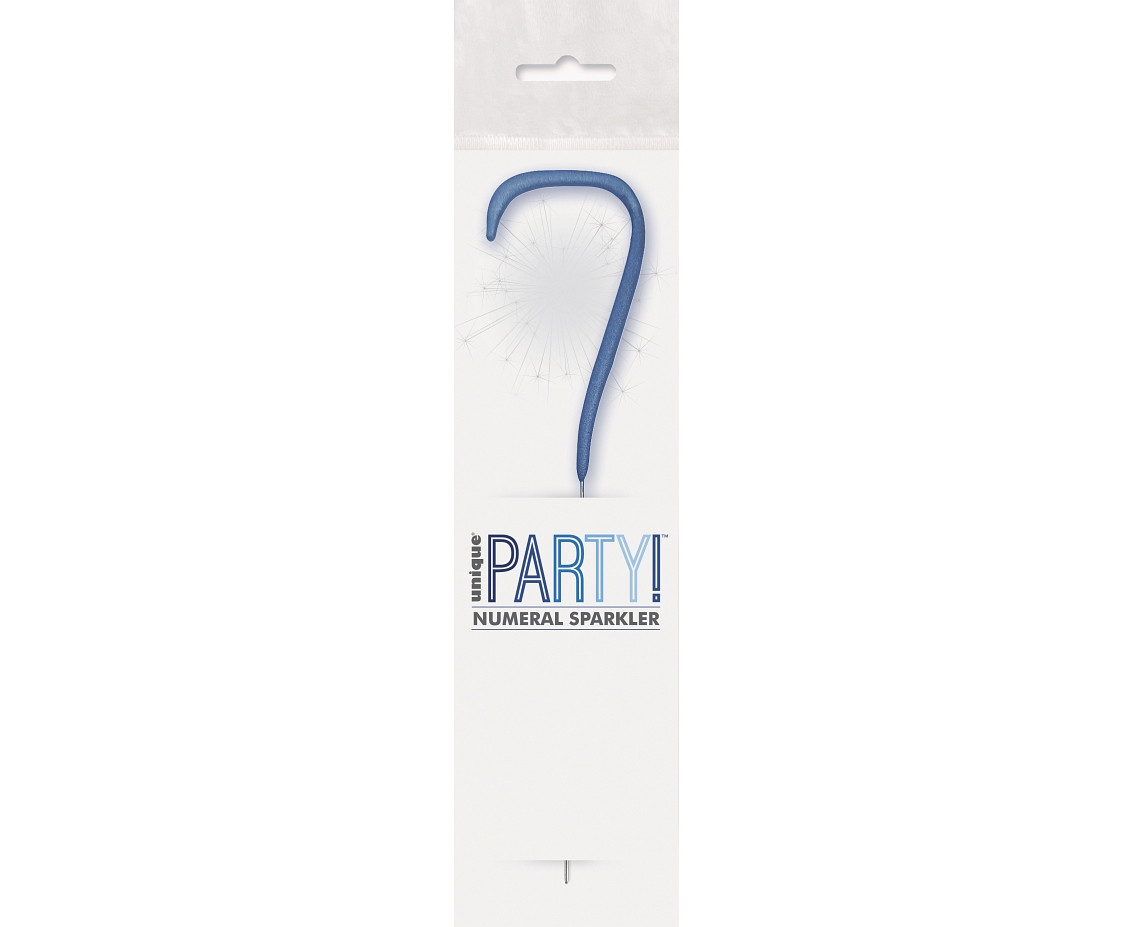 Sparklers, number 7, blue