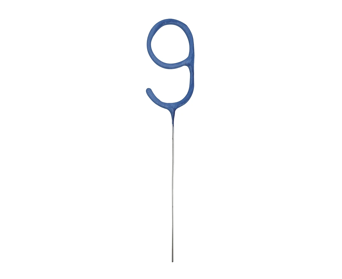 Sparklers, number 9, blue