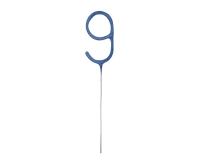 Sparklers, number 9, blue