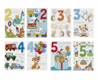 POLMAK Label with numbers on sponges, exclusive B6GE 117x167 Children''s Birthday set 738 Children''s 3-5 years old, Boy, Numbers, 1 pc.