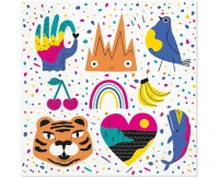 PAW Paper napkins Friendly doodles, 33x33 cm, 20 pcs.