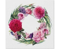 PAW Paper napkins flower wreath, 33x33 cm, 20 pcs.