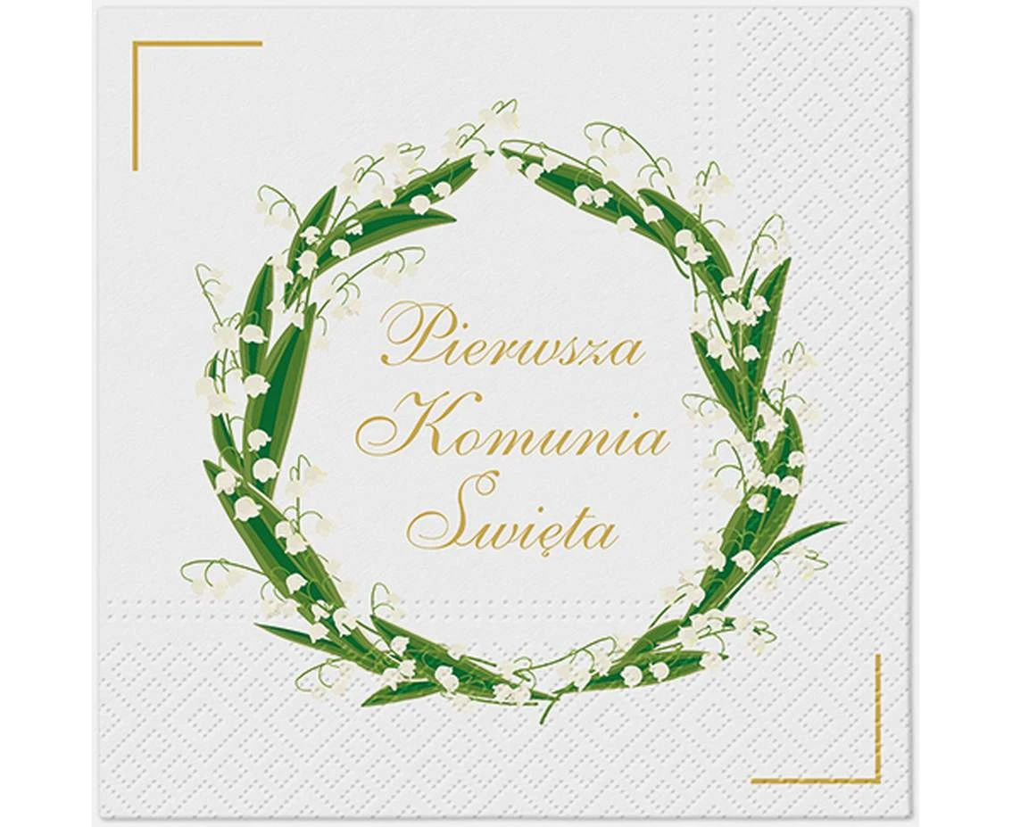 PAW Paper napkins First Holy Communion, 33x33 cm, 20 pcs.