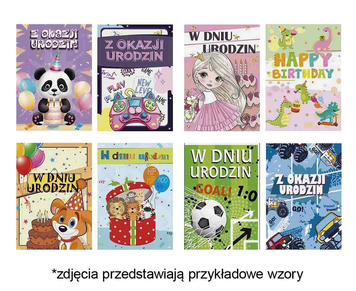 POLMAK Card with glitter B6B 117x167 Children''s Birthday set 754 Children''s - Boy, Girl