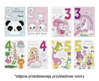 POLMAK Card with numbers on sponges exclusive 117x167 Children''s Birthday 2 sets 766 Children''s - Numbers, Girl