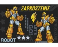 POLMAK Invitation Z 160x95 set 62134 Children''s - Boy, Robots, 10 pcs.