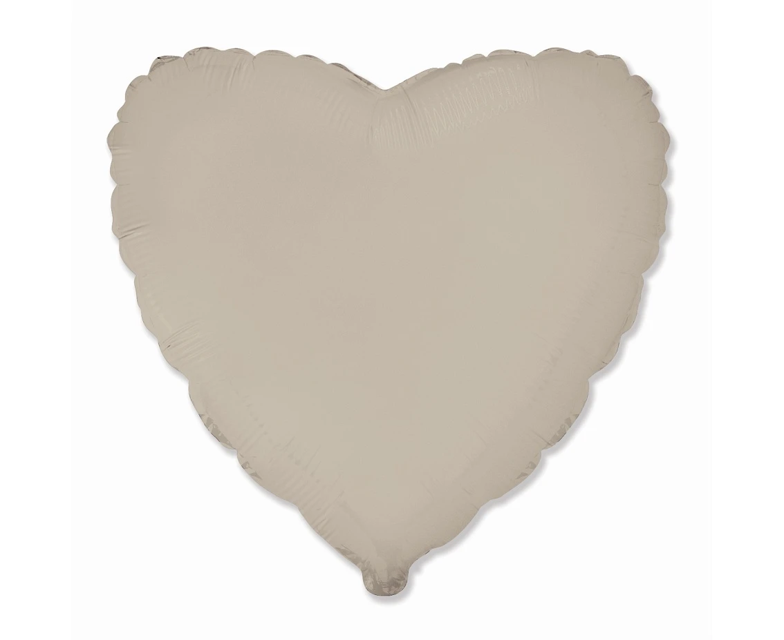 18" FX Foil Balloon - Heart (Matte Creamy Late)