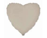 18" FX Foil Balloon - Heart (Matte Creamy Late)