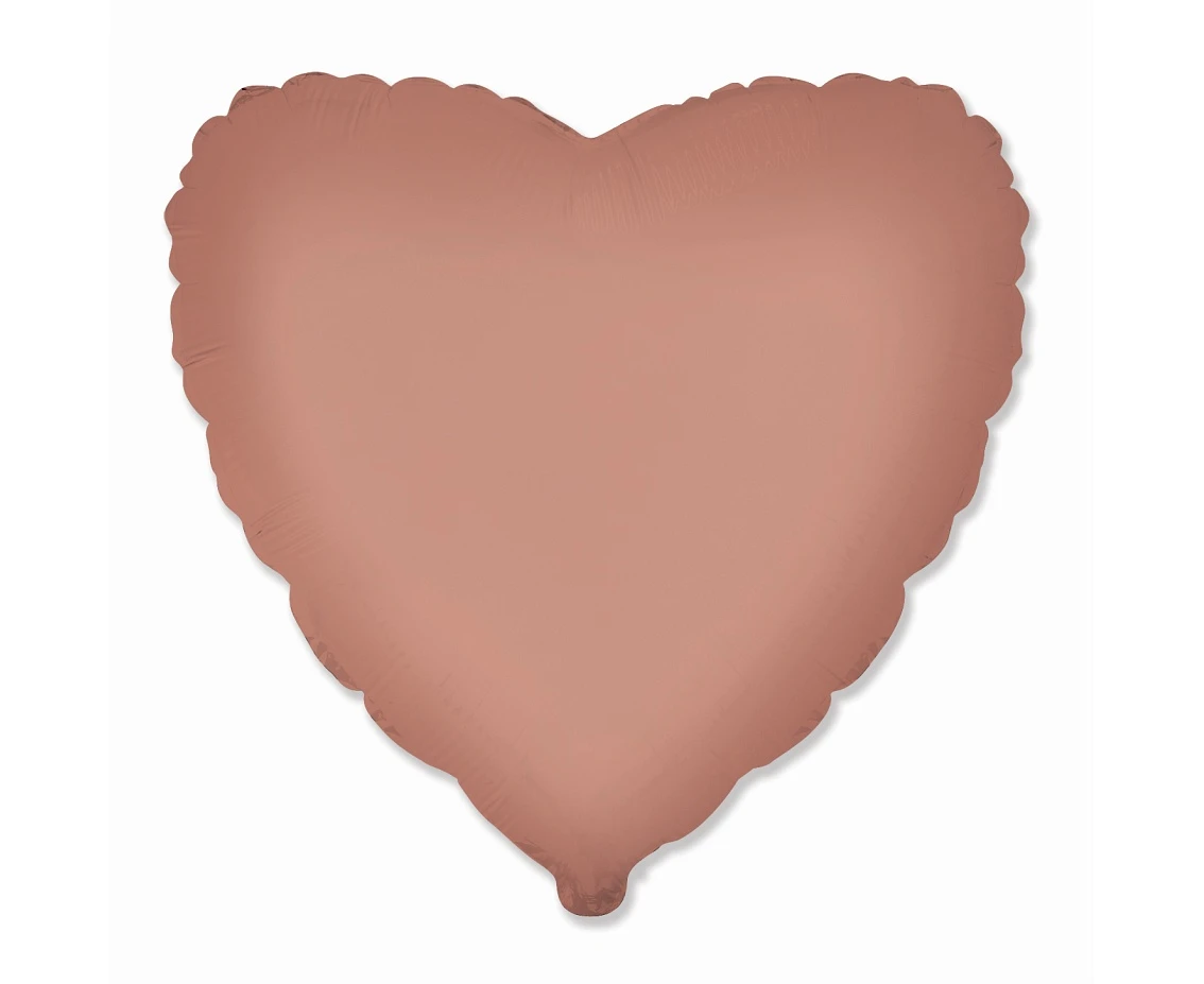 18" FX Foil Balloon - Heart (Matte Vintage Rose)