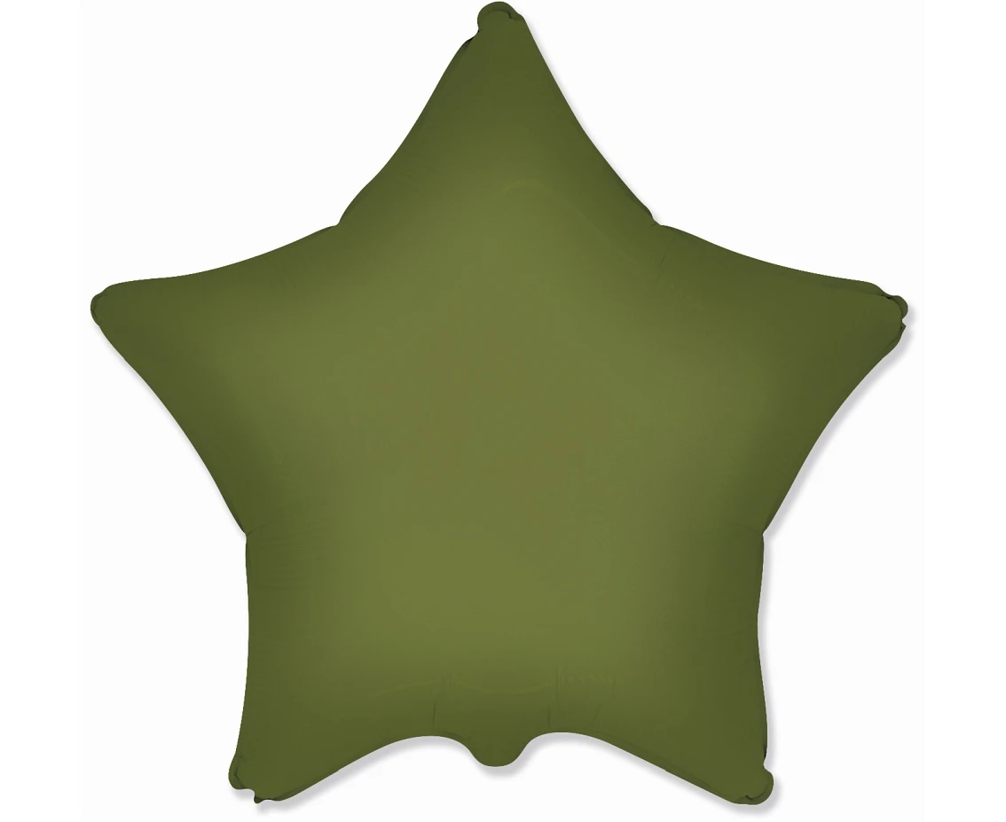 18" FX Foil Balloon - Star (matte Olive Green) EOL