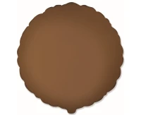 18" FX Foil Balloon - Round (matte Choco Brown) EOL
