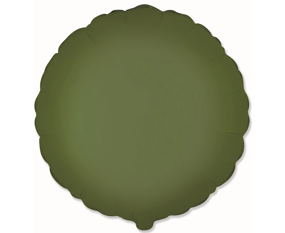 18" FX Foil Balloon - Round (matte Olive Green) EOL