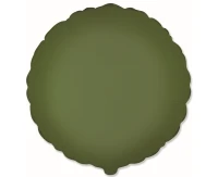 18" FX Foil Balloon - Round (matte Olive Green) EOL