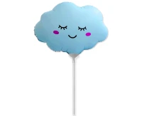 14" FX Foil Balloon - Cloud (Matte Baby Blue)