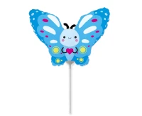 Foil Balloon 14" FX - Butterfly (blue)