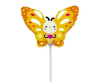 Foil Balloon 14" FX - Butterfly (yellow)