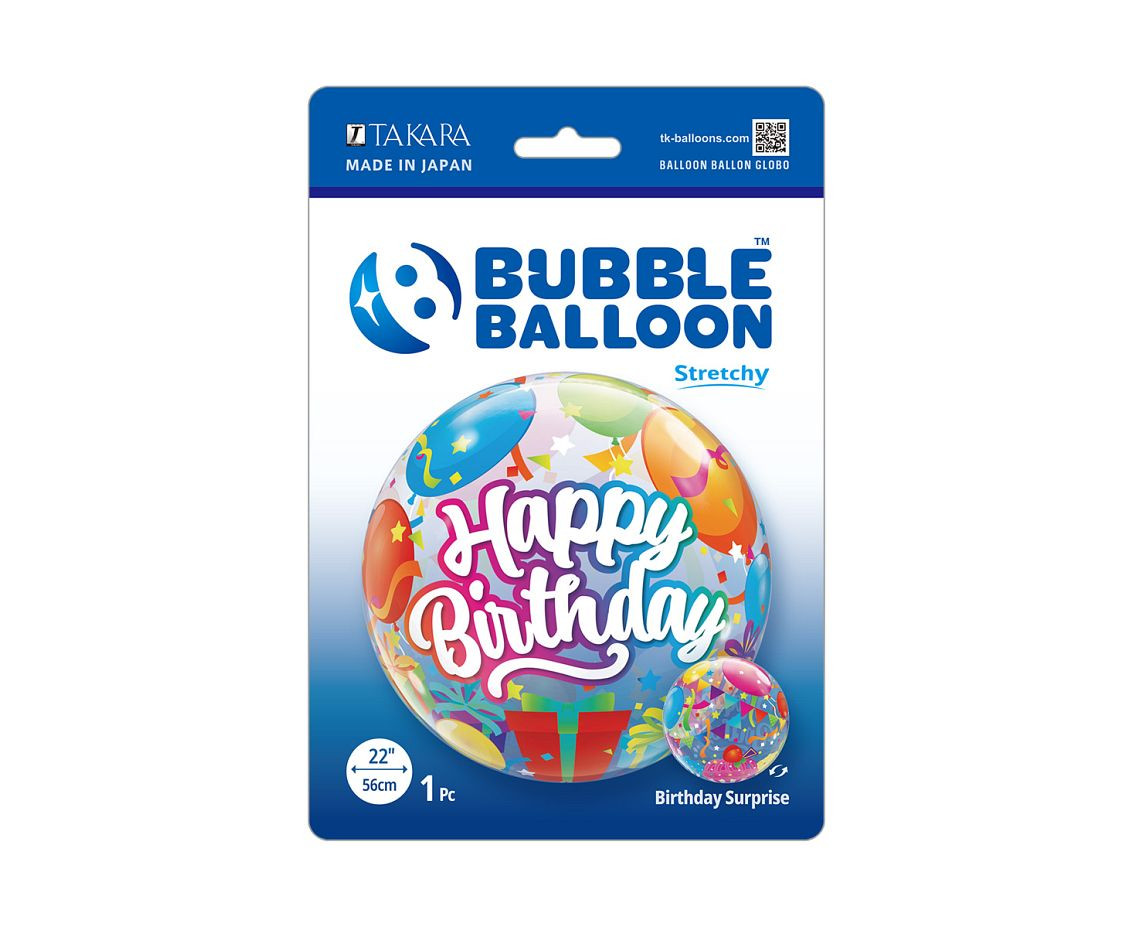 Balloon Takara BUBBLE BALLOON Birthday Surprise, 22"